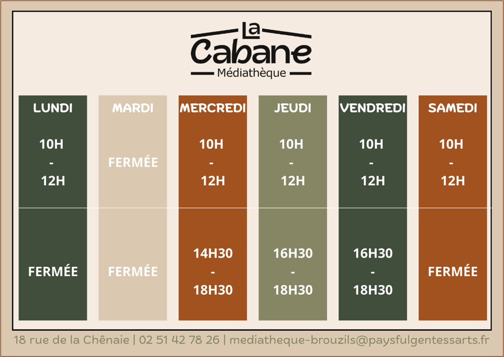 Horaires d'ouverture